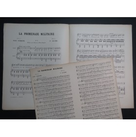 LACOME Paul La Promenade Militaire Chant Piano 1882