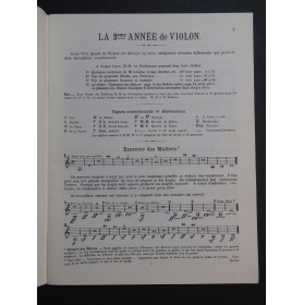 VAN DE VELDE Ernest Le Petit Paganini Méthode 3e Année Violon
