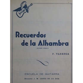 TARREGA Francisco Recuerdos de la Alhambra Guitare 1977