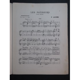 LACOME Paul Les Patineurs Polska Suédoise Piano 4 mains 1887