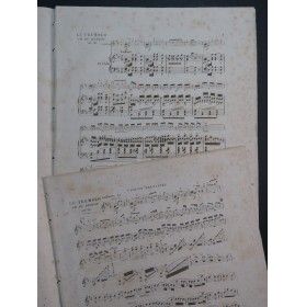 DE BÉRIOT Charles Le Trémolo Thème de Beethoven Piano Violon ca1840