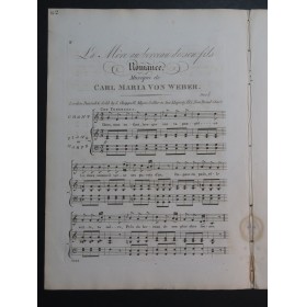 WEBER La Mère au berceau de son fils Chant Piano ou Harpe ca1830