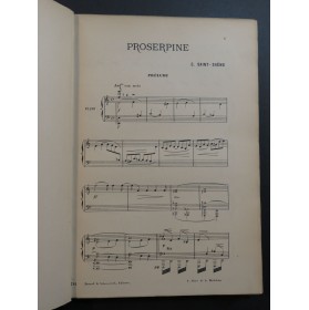 SAINT-SAËNS Camille Proserpine Opéra Chant Piano ca1900