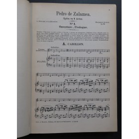 GODARD Benjamin Pedro de Zalamea Opéra Chant Piano 1884