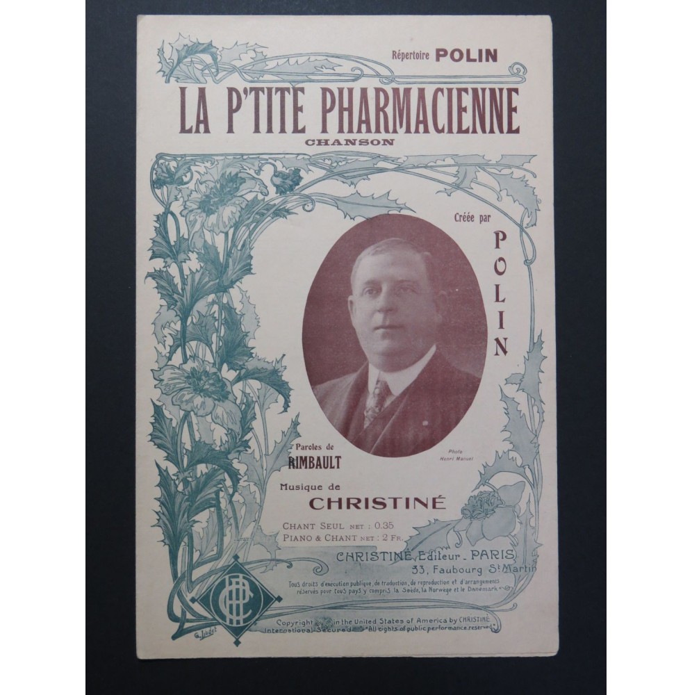 La p'tite Pharmacienne Christiné Chant 1910