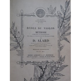 ALARD Delphin École du Violon Méthode ca1920