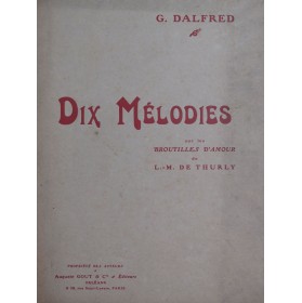 DALFRED G. Dix Mélodies Chant Piano