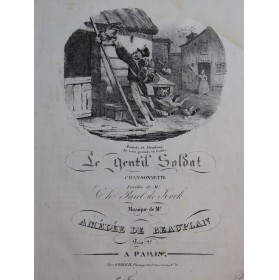 DE BEAUPLAN Amédée Le Gentil Soldat Chant Piano ca1830