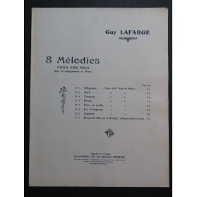 LAFARGE Guy Légende Chant Piano 1929