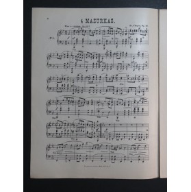 CHOPIN Frédéric Mazurkas op 17 4 Pièces pour Piano