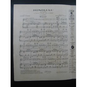 YVAIN Maurice Honolulu Chant Piano 1929