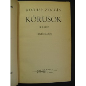 KODALY Zoltan Vegyeskarok Chant 1944
