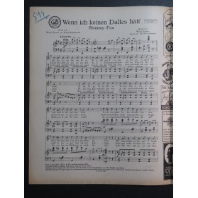 ROSEN Willy Wenn ich Keinen Dalles hätt' Chant Piano 1925