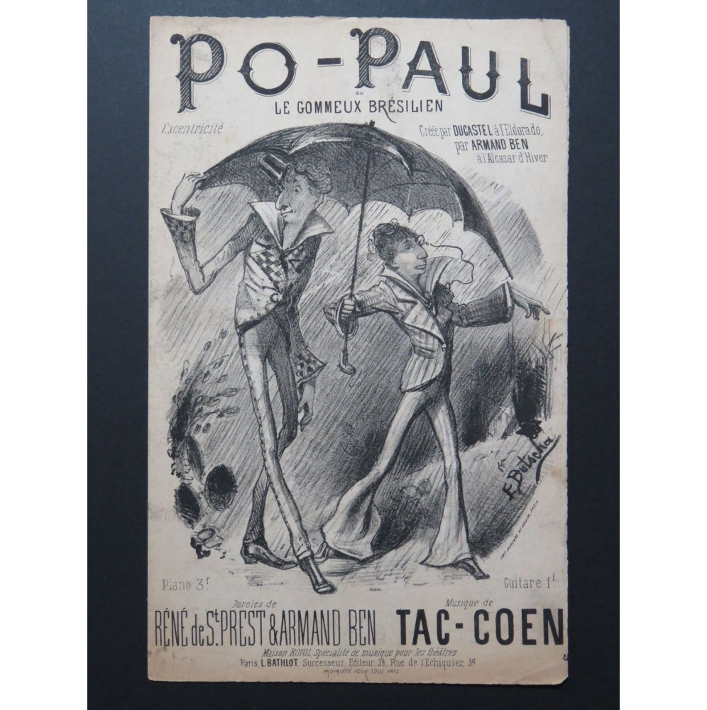 Po-Paul Le Gommeux Brésilien Tac-Coen Butscha Chant ca1875