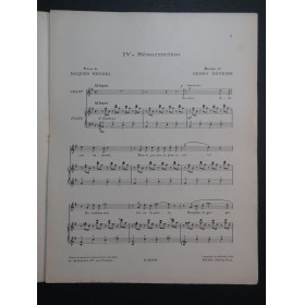 FÉVRIER Henry Résurrection Chant Piano 1925