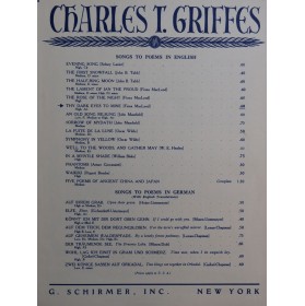 GRIFFES Charles T. Thy Dark Eyes to Mine Chant Piano 1946