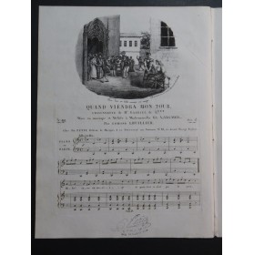 LHUILLIER Edmond Quand viendra mon tour Chant Piano ou Harpe ca1830