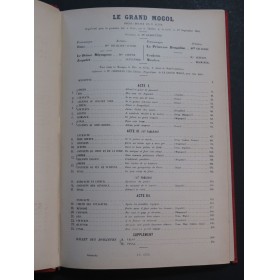 AUDRAN Edmond Le Grand Mogol Opéra Piano Chant ca1885