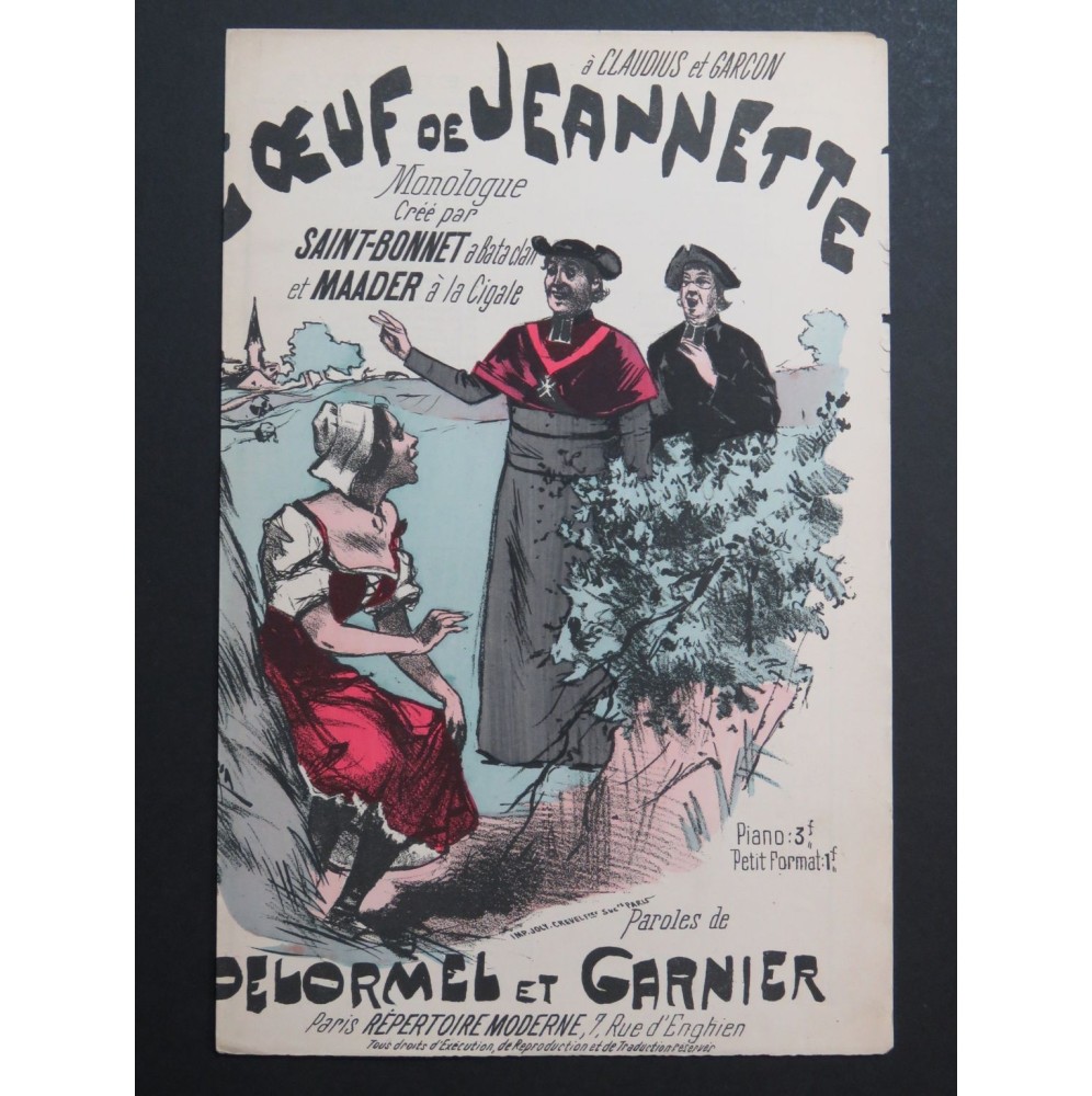 L'oeuf de Jeannette Delormel Garnier Monologue XIXe