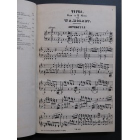 MOZART W. A. Titus Opéra Chant Piano