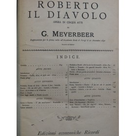 MEYERBEER Giacomo Roberto il Diavolo Opéra Piano solo XIXe