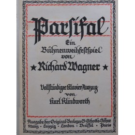 WAGNER Richard Parsifal Opéra Chant Piano 1910