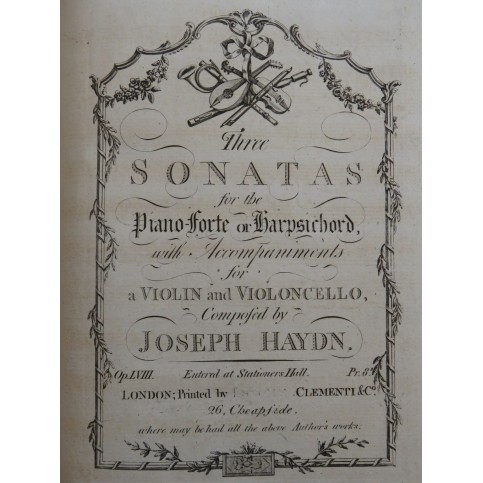 HAYDN Joseph Symphonies Violoncelle ca1815