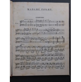 OFFENBACH Jacques Madame Favart Opéra Piano solo ca1880