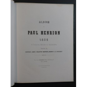 HENRION Paul Album 12 Romances Chant Piano 1852