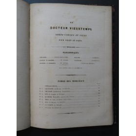 NADAUD Gustave Porte et Fenêtre Le Docteur Vieuxtemps Opéra ca1850
