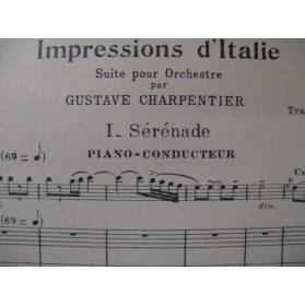 CHARPENTIER Gustave Impressions d'Italie Orchestre 1911