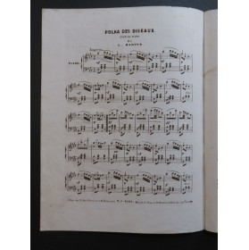 HARPER L. Polka des Oiseaux Piano XIXe siècle