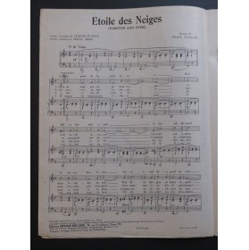 WINKLER Franz Étoile des Neiges Chant Piano 1947