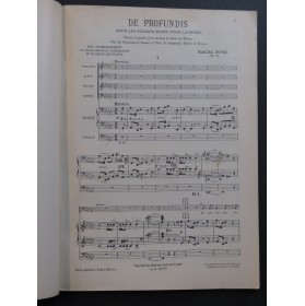 DUPRÉ Marcel De Profundis Chant Orgue 1921