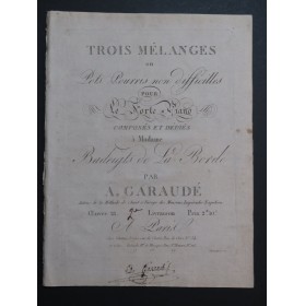DE GARAUDÉ Alexis Mélange No 2 op 21 Chant Piano ca1810