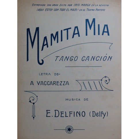 DELFINO E. Mamita Mia Chant Piano