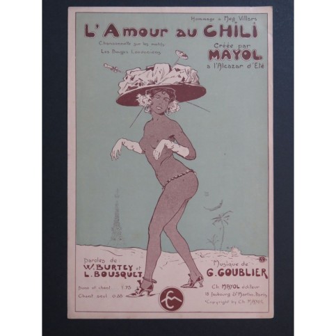 GOUBLIER Gustave L'Amour au Chili Chant 1909