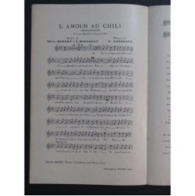 GOUBLIER Gustave L'Amour au Chili Chant 1909