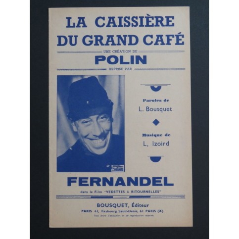 La Caissière du Grand Café Fernandel Chant
