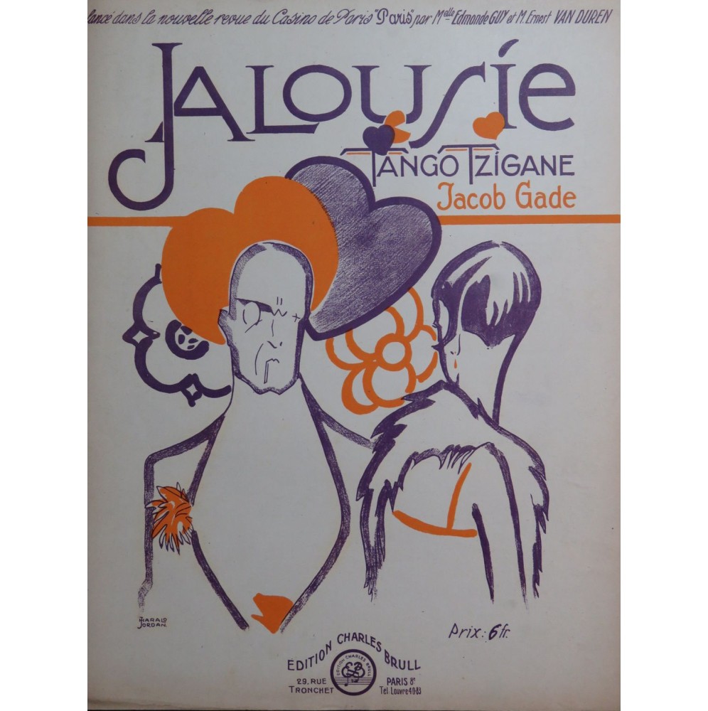 GADE Jacob Jalousie Tango Tzigane Piano 1926