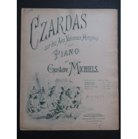 MICHIELS Gustave Czardas No 4 Piano 4 mains ca1905