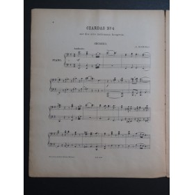 MICHIELS Gustave Czardas No 4 Piano 4 mains ca1905