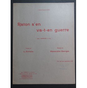 GEORGES Alexandre Raton s'en va-t-en guerre Chant Piano 1924