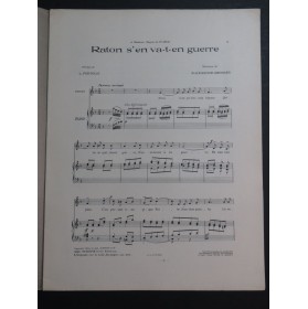 GEORGES Alexandre Raton s'en va-t-en guerre Chant Piano 1924