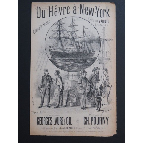 Du Havre à New-York Charles Pourny Chant