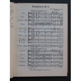 SCHUMANN Robert Symphonie No 4 op 120 Orchestre