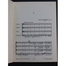 FOLPRECHT Zdenek Quartetto op 31 Violon Alto Violoncelle 1959