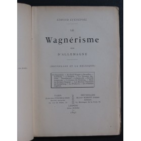EVENEPOEL Edmond Le Wagnérisme hors d'Allemagne 1891