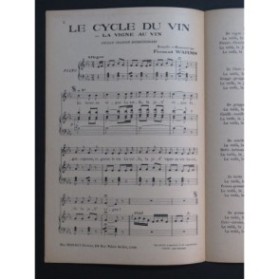 Le Cycle du Vin Chanson Bourguignonne Chant Piano 1936