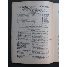 OFFENBACH Jacques La Grande Duchesse Opéra Chant